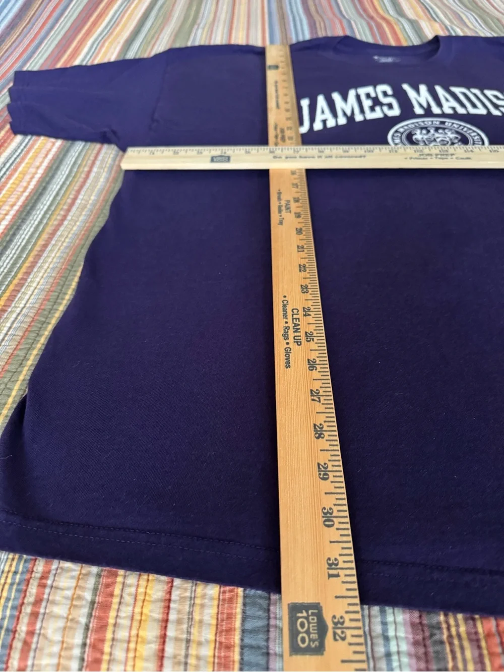 James Madison Dukes JMU Men's Purple Short Sleeve T-Shirt White Logo XXXL - Picture 8 of 9